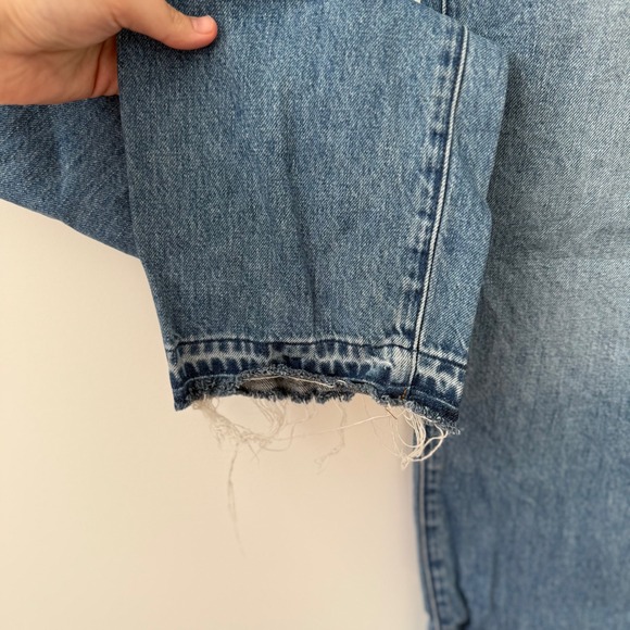 Madewell Women's The Rail Straight Jean AC2 Reston Wash Rigid Size 25 - Picture 7 of 12